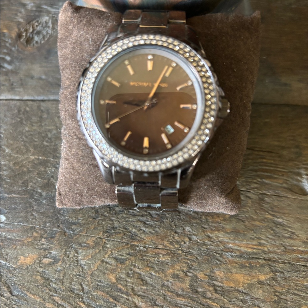 Michael Kors Madison Espresso Brown Ion-plated Ladies Watch, Quartz Movement